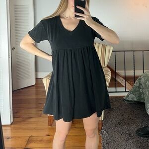 Wild Fable Black V-Neck Mini Dress